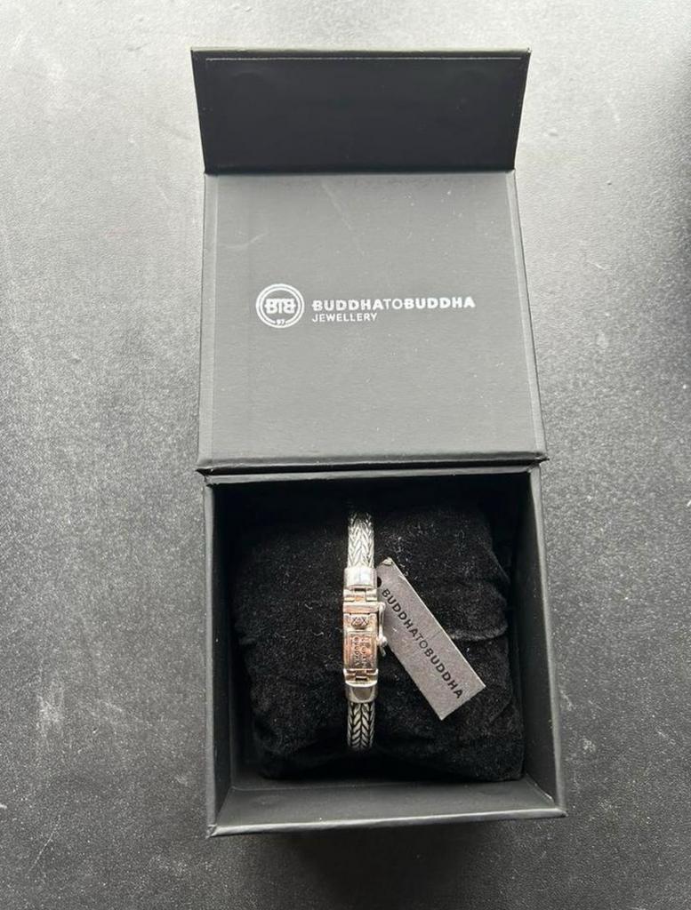 Buddha to buddha Ellen zilver armband maat E 19 cm, Ophalen of Verzenden, Zo goed als nieuw, Zilver