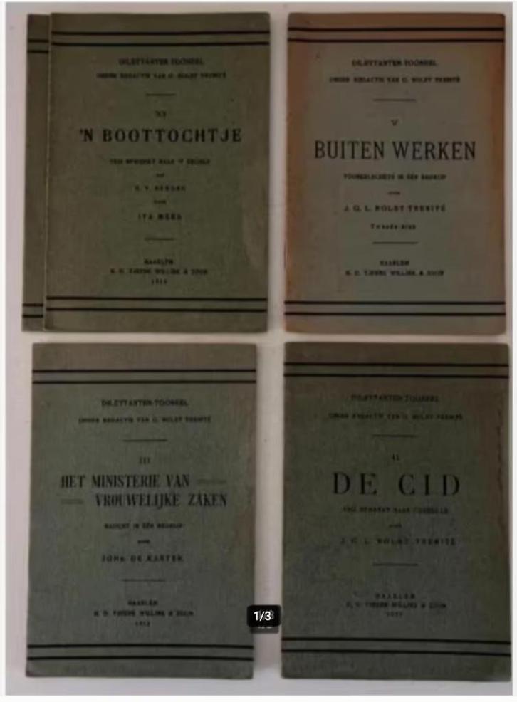 5 x oude toneelboekjes van begin 1900, Boeken, Kunst en Cultuur | Dans en Theater, Gelezen, Toneel, Ophalen of Verzenden