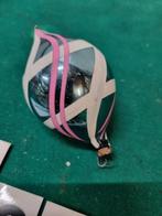 kerstbal blauw roze wit vintage [a808, Ophalen of Verzenden