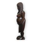 Prachtig houten beeld van een blote zwangere vrouw 0602, Antiek en Kunst, Ophalen of Verzenden