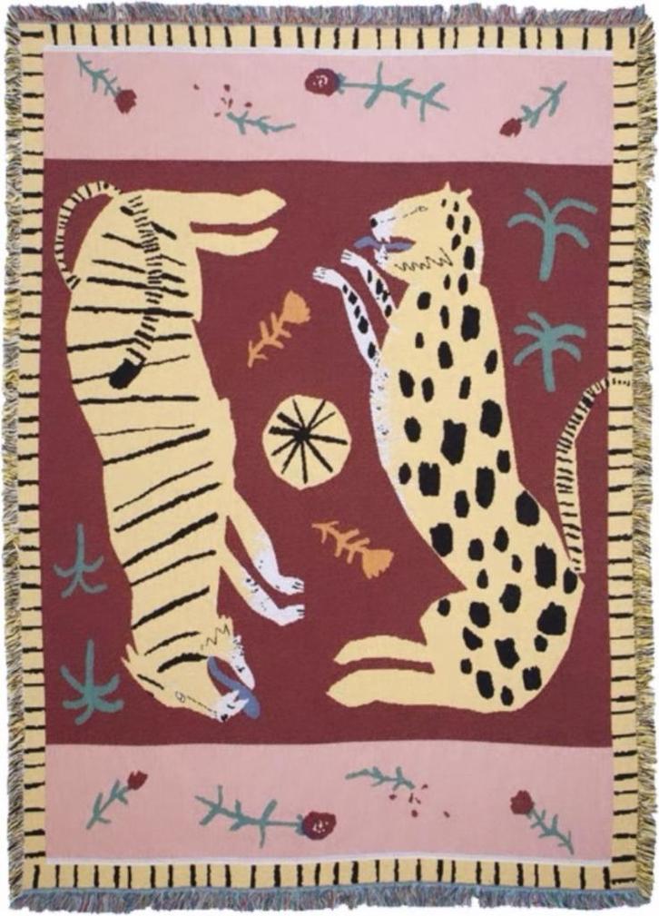 Plaid panters / bedsprei 130 x 160 Babykamer, Huis en Inrichting, Stoffering | Tapijten en Kleden, Nieuw, 100 tot 150 cm, 150 tot 200 cm