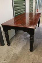 Online Veiling: Houten eettafel v.v. 2 laden - 200x90x76cm, Huis en Inrichting, Tafels | Eettafels, Gebruikt