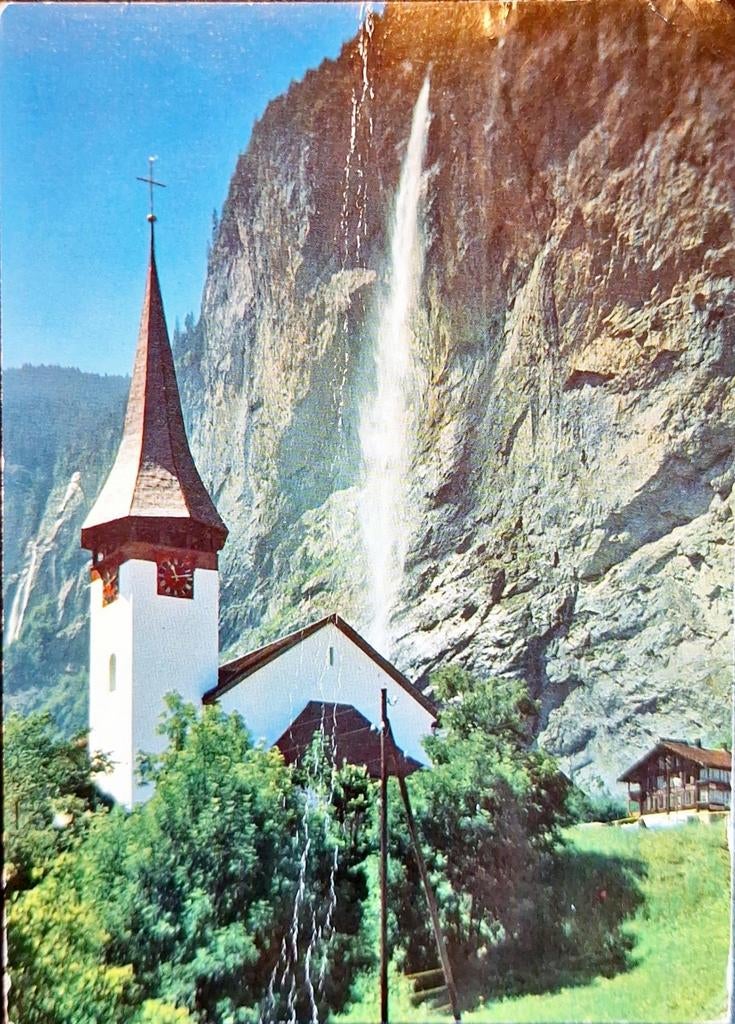 Lauterbrunnen Zwitserland 1968, Ophalen of Verzenden, 1960 tot 1980, Gelopen, Overig Europa