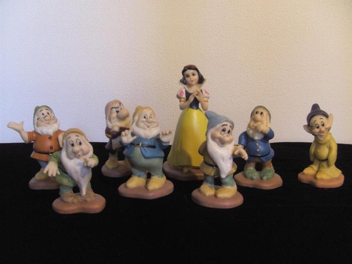 Set (nr 3) Sneeuwwitje en de 7 dwergen, Verzamelen, Disney, Zo goed als nieuw, Beeldje of Figuurtje, Sneeuwwitje of Doornroosje
