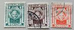Nederland 1924 NVPH 141-43 gest, Ophalen of Verzenden, T/m 1940, Gestempeld