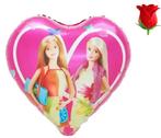 Barbie folieballon hartvorm Thema Barbie versieringen, Ophalen of Verzenden, Nieuw, Versiering, Verjaardag