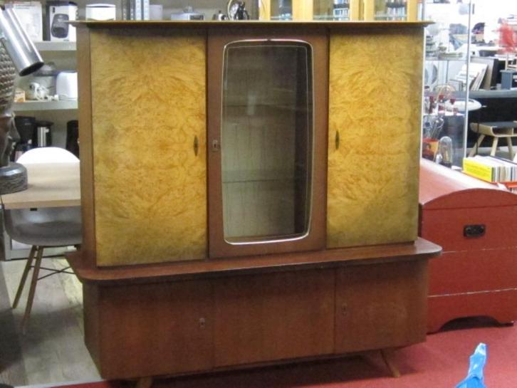 60e jaren dressoir - wandkast, Huis en Inrichting, Kasten | Dressoirs, Zo goed als nieuw, 150 tot 200 cm, 25 tot 50 cm, Met deur(en)