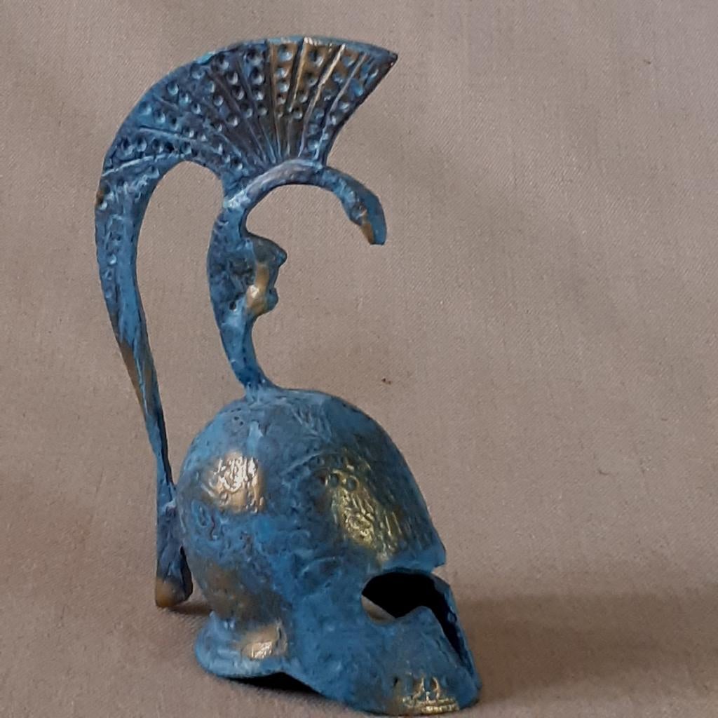 Tafelbel "Griekse Helm" van brons, Ophalen of Verzenden