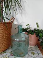Grote glazen fles / vaas - blauw, Blauw, Ophalen of Verzenden, Minder dan 50 cm, Glas