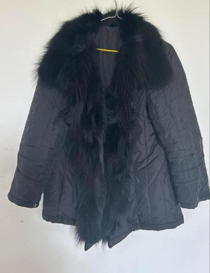 Set van 2 - Hauber blue fox, Kleding | Dames, Jassen | Winter, Zo goed als nieuw, Zwart, Ophalen