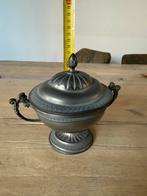 Antiek Tinnen Potje met Deksel en Handvatten, Antiek en Kunst, Antiek | Tin, Ophalen of Verzenden