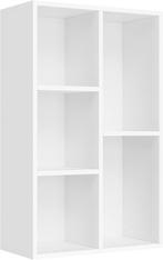 Boekenplank-50 x 24 x 80 cm, Wit LBC25WT, Huis en Inrichting, Ophalen of Verzenden, Nieuw