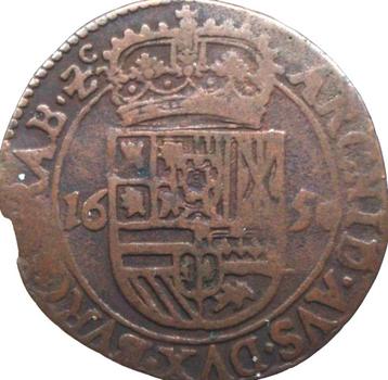 Spaanse Nederlanden - Brabant liard 1650 (schaars) beschikbaar voor biedingen