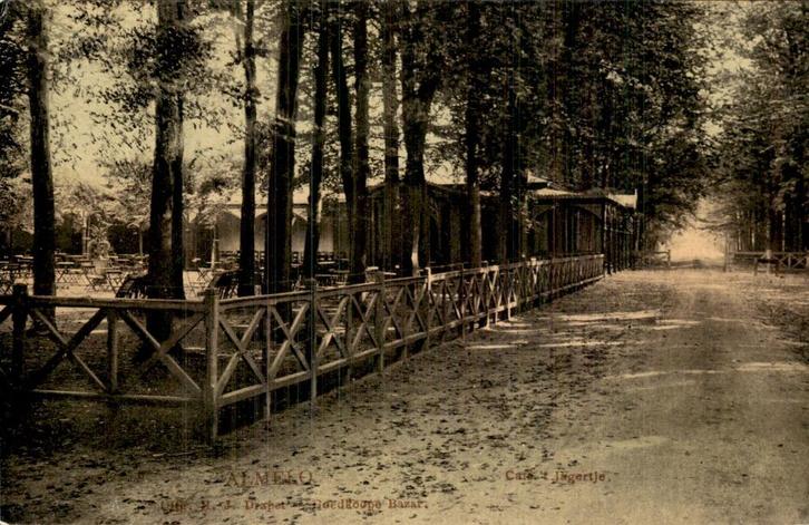 Almelo - Café, Verzamelen, Ansichtkaarten | Nederland, Gelopen, Overijssel, Voor 1920, Ophalen of Verzenden