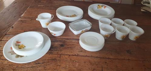 Complete nieuw pyrex arcopal primfrance  Opale servies, Huis en Inrichting, Keuken | Servies, Nieuw, Bord(en), Overige stijlen