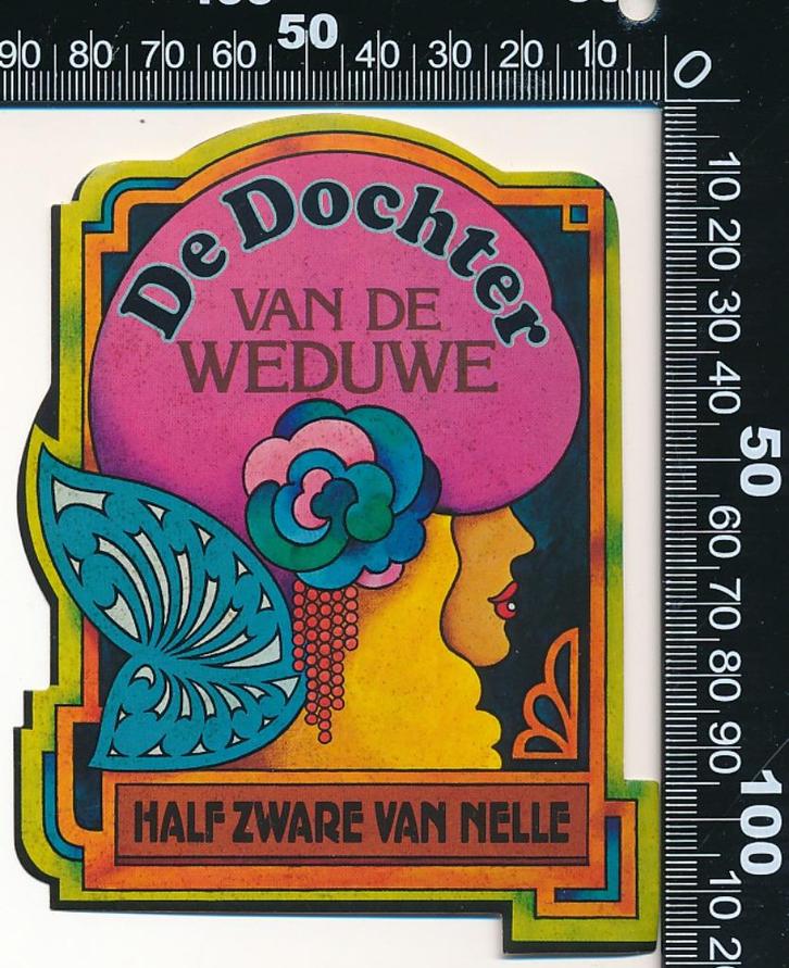 Sticker: Van Nelle - Half Zware - Dochter van de weduwe (2), Verzamelen, Stickers, Zo goed als nieuw, Bedrijf of Vereniging, Ophalen of Verzenden