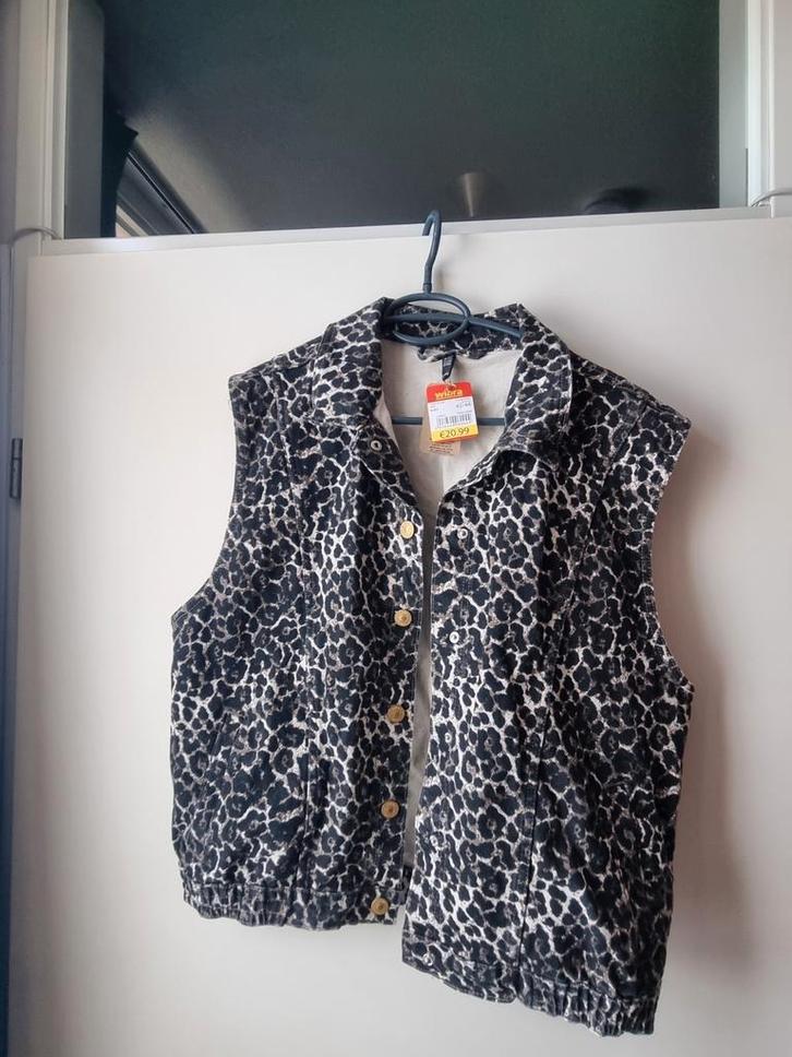 gilet panterprint, Kleding | Dames, Jasjes, Kostuums en Pakken, Nieuw, Maat 42/44 (L), Bruin, Ophalen of Verzenden