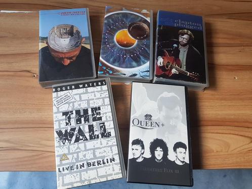 5 x VHS Video Cassette Banden Muziek o.a. Pink Floyd,  Queen, Cd's en Dvd's, VHS | Documentaire, Tv en Muziek, Gebruikt, Muziek en Concerten