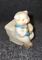 Schattig varkensbeeldje op toilet, Ophalen of Verzenden, Gebruikt, Dier