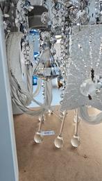 Mooie Hanglamp kroonluchter met kristallen, Ophalen, Gebruikt, Glas, Klassiek