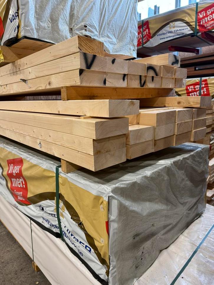 Vuren baddingen 56x156 / 70x170 / 70x195 mm, Doe-het-zelf en Verbouw, Hout en Planken, Zo goed als nieuw, Plank, Vuren, 300 cm of meer