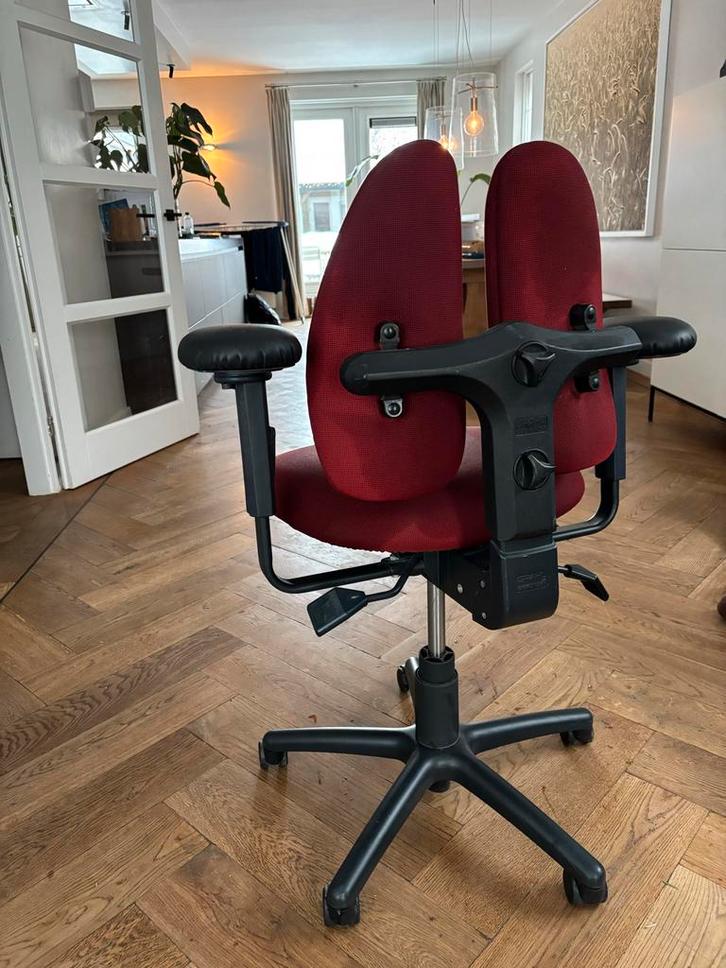 Grahl Duo Back Bureaustoel - Rode Bekleding, Huis en Inrichting, Bureaustoelen, Gebruikt, Bureaustoel, Rood, Ergonomisch, Ophalen