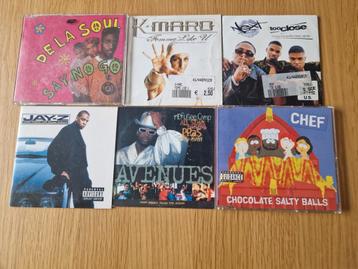 6 Hiphop en Rap CD singles in 1 koop voor 7,5 euro beschikbaar voor biedingen