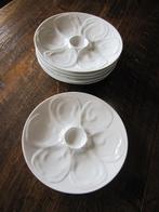 Zes Schönwald Germany porselein oesterborden- wit, Huis en Inrichting, Verzenden, Zo goed als nieuw, Bord(en), Effen