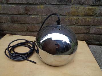 Vintage hanglamp chrome bol bullit '70 beschikbaar voor biedingen