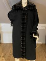 Donkergrijze Mantel Fake Fur 42/44 Canda, Kleding | Dames, Jassen | Winter, Ophalen of Verzenden, Zo goed als nieuw, Maat 42/44 (L)
