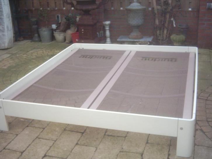 wit aupingbed 160x200 met verstelbare auping spiralen, Huis en Inrichting, Slaapkamer | Bedden, Zo goed als nieuw, Tweepersoons