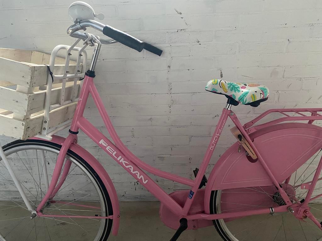 Roze Pelikaan fiets, Ophalen, Zo goed als nieuw, Terugtraprem, Handrem
