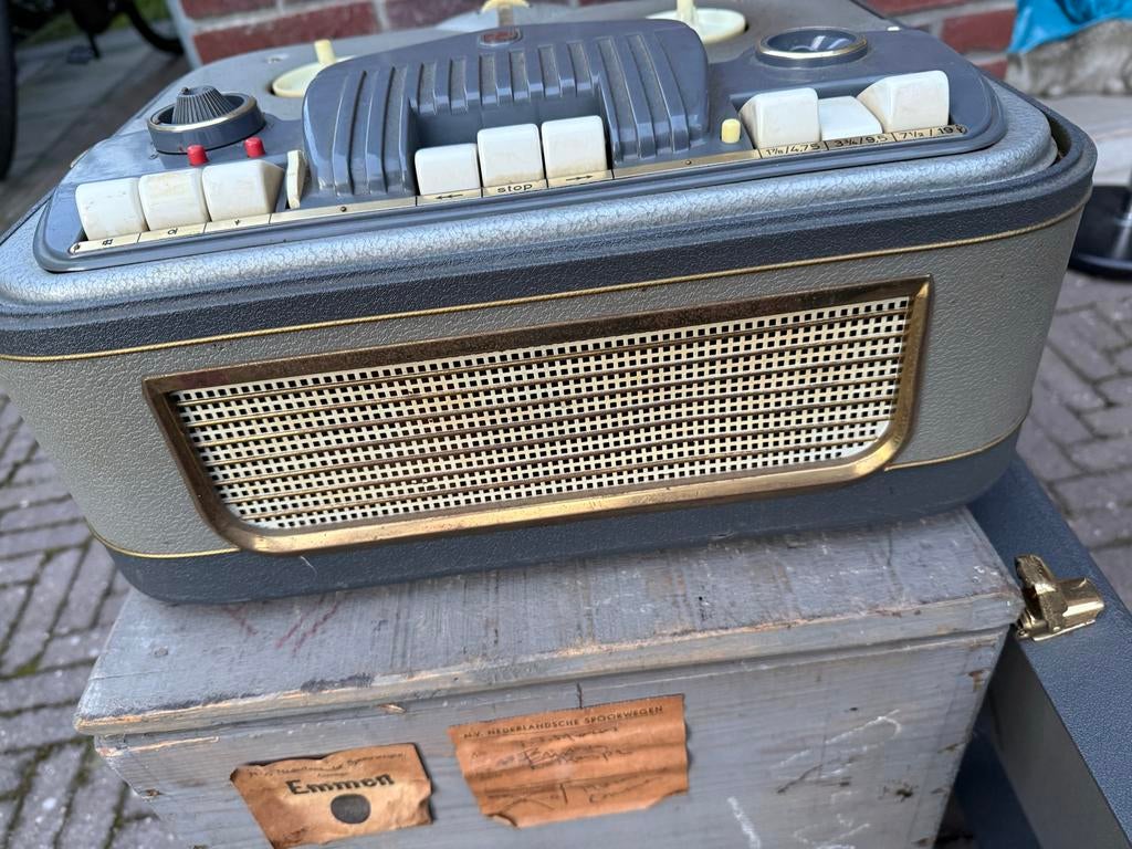 Vintage Philips Bandrecorder met accessoires, Ophalen, Bandrecorder, Met banden