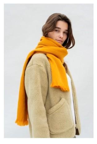 Bufandy - sjaal indian yellow - 80% alpacawol, Kleding | Dames, Mutsen, Sjaals en Handschoenen, Nieuw, Sjaal, Ophalen of Verzenden