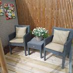 wicker tuinset van LIFE, incl. nieuwe olijfgroene kussens, Tuin en Terras, Tuinsets en Loungesets, Ophalen, Gebruikt, Aluminium