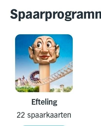 Spaarkaarten korting Efteling, Drie personen of meer, Kortingskaart