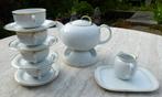 Super Mooi Douwe Egberts Thee Servies Wit met Gouden Bies, Nieuw, Ophalen of Verzenden, Bord(en), Wedgwood