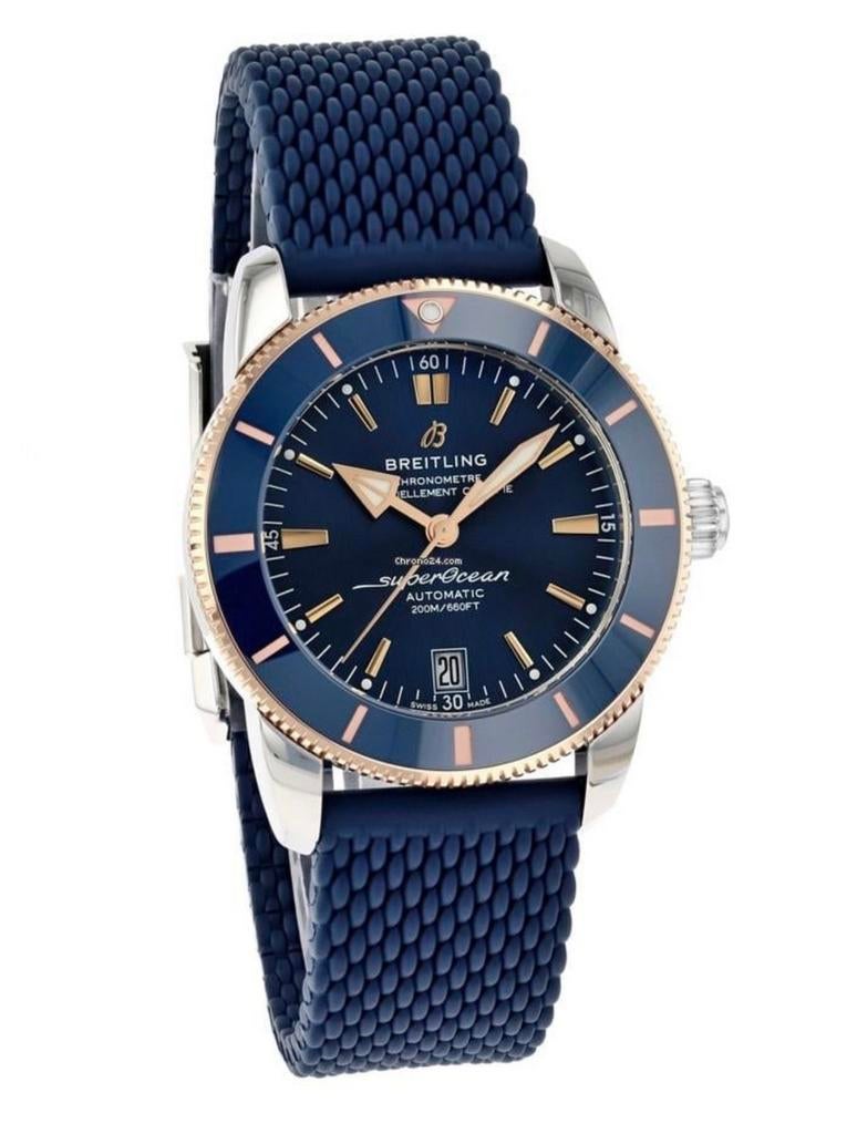 Breitling Superocean Heritage 42 Goud/Staal Blauw 2025, Sieraden, Tassen en Uiterlijk, Horloges | Heren, Breitling, Polshorloge