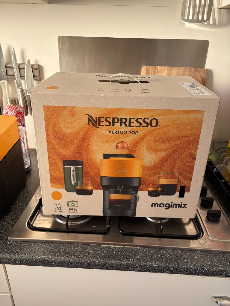 Nespresso Vertuo Pop, Overige typen, Geel, Ophalen of Verzenden, Zo goed als nieuw