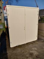 Hardhout kozijn met dubbele geïsoleerde garage deuren, Nieuw, Ophalen of Verzenden, Buitendeur, Hout