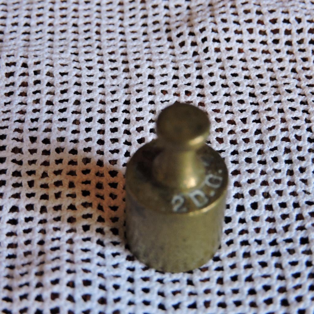 Knopgewicht 2 D.G. 1906 messing gewicht, Antiek en Kunst, Ophalen of Verzenden