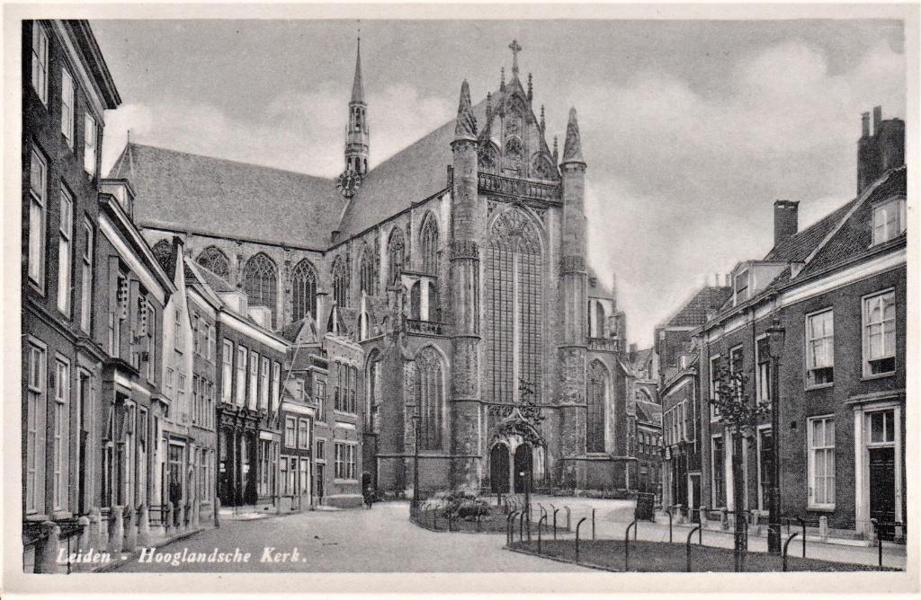 Leiden - Hooglandsche kerk, Verzenden, 1940 tot 1960, Ongelopen, Zuid-Holland
