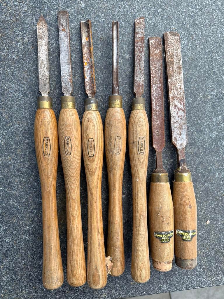 Houtdraaibeitels voor draaibank, Ophalen, Gebruikt