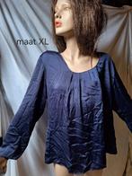 Blauwe blouse, Ophalen of Verzenden, Zo goed als nieuw, Maat 42/44 (L), Blauw