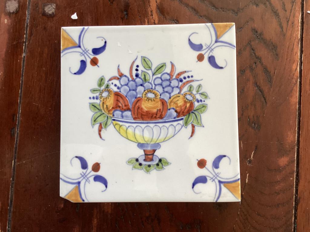 Porceleyne fles tegel, Ophalen of Verzenden