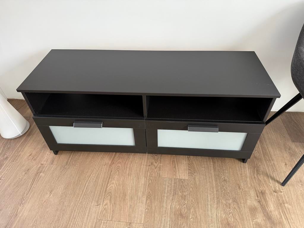 Ikea Brimnes TV meubel zwart met lades, Huis en Inrichting, Ophalen, 100 tot 150 cm, Minder dan 100 cm, 25 tot 50 cm