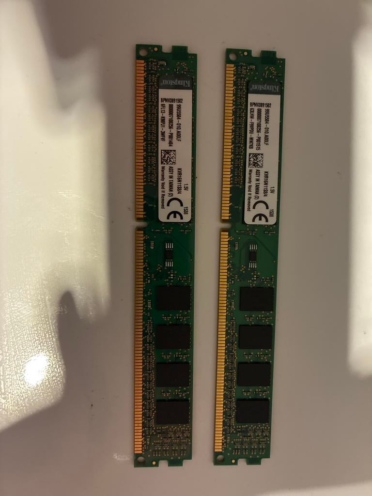 Kingston DDR3 RAM Geheugen 2x4GB (8GB totaal) 1333MHz, Computers en Software, RAM geheugen, Server, 8 GB, DDR3, Ophalen of Verzenden