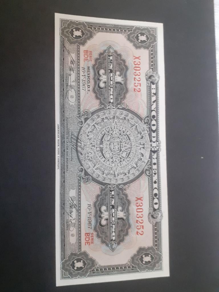 1 peso mexico unc 1967, Postzegels en Munten, Bankbiljetten | Amerika, Ophalen of Verzenden, Midden-Amerika, Los biljet