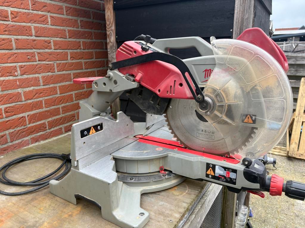 Milwaukee ms 305 afkortzaag, Doe-het-zelf en Verbouw, Gereedschap | Zaagmachines, Ophalen, Gebruikt, 70 mm of meer, Afkortzaag