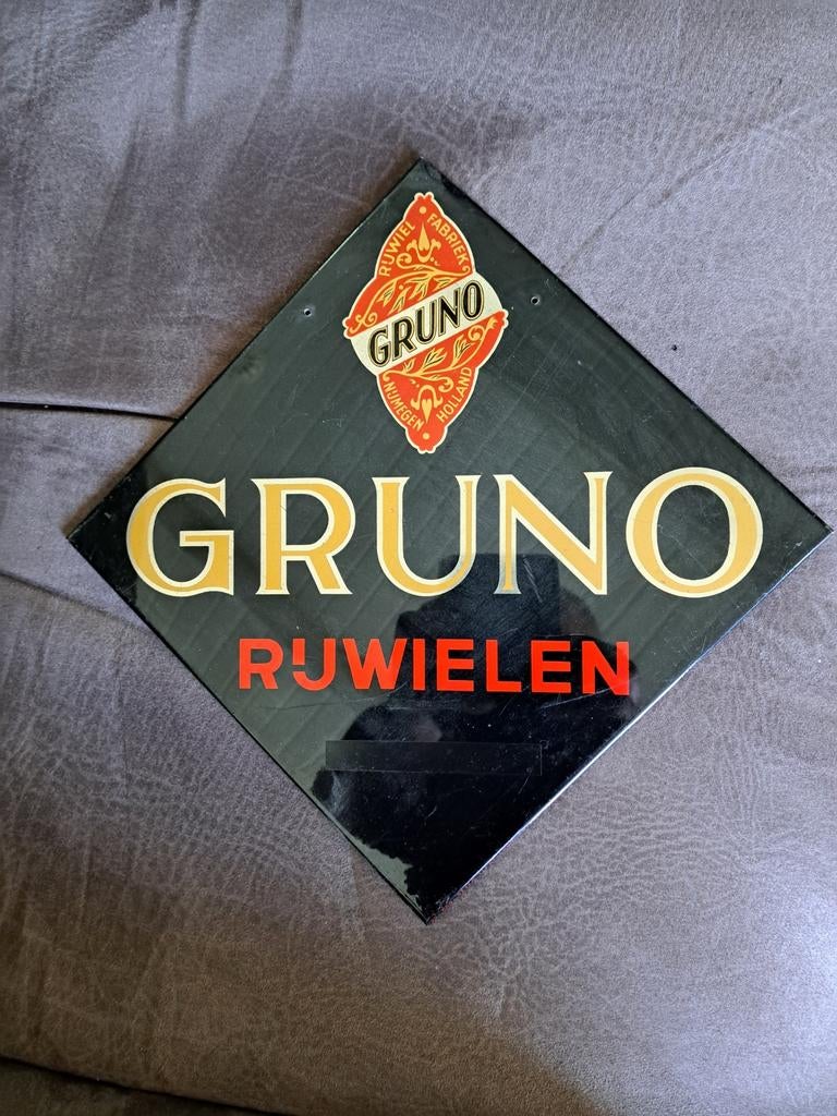 Reclamebord Gruno fietsen, Ophalen of Verzenden